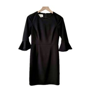 Donna Morgan - Elegant Black Dress with Ruffled Sleeves - Size 2